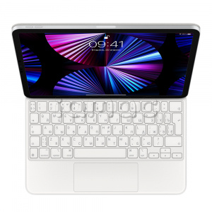 Чехол-Клавиатура Magic Keyboard для iPad Pro 11 дюймов (1,2,3,4-го поколения) и iPad Air (4‑го поколения), русская раскладка (ear 2021), белый цвет