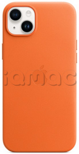 Кожаный чехол MagSafe для iPhone 14, цвет  Orange/Оранжевый