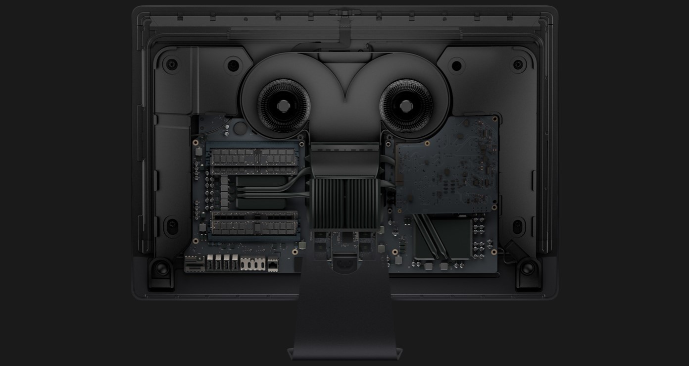 iMac Pro поддерживает установку памяти впечатляющего объёма — до 128 ГБ