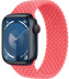 Apple Watch Series 9 // 45мм GPS+Cellular // Корпус из алюминия цвета "темная ночь", плетёный монобраслет цвета "розовая гуава"