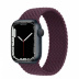 Apple Watch Series 7 // 41мм GPS // Корпус из алюминия цвета «тёмная ночь», плетёный монобраслет цвета «тёмная вишня»