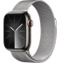 Apple Watch Series 9 // 41мм GPS+Cellular // Корпус из нержавеющей стали графитового цвета, миланский сетчатый браслет серебристого цвета