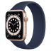 Apple Watch Series 6 // 44мм GPS // Корпус из алюминия золотого цвета, монобраслет цвета «Тёмный ультрамарин»