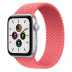 Apple Watch SE // 40мм GPS // Корпус из алюминия серебристого цвета, плетёный монобраслет цвета «Розовый пунш» (2020)