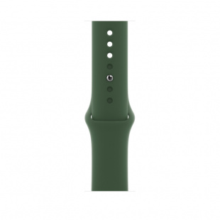 Apple Watch Series 7 // 45мм GPS // Корпус из алюминия цвета «тёмная ночь», спортивный ремешок цвета «зелёный клевер»