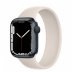 Apple Watch Series 7 // 41мм GPS // Корпус из алюминия цвета «тёмная ночь», монобраслет цвета «сияющая звезда»