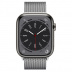 Apple Watch Series 8 // 45мм GPS + Cellular // Корпус из нержавеющей стали графитового цвета, миланский сетчатый браслет серебристого цвета