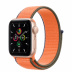 Apple Watch SE // 40мм GPS // Корпус из алюминия золотого цвета, спортивный браслет цвета «Кумкват» (2020)
