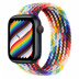 Apple Watch Series 8 // 45мм GPS + Cellular // Корпус из алюминия цвета "темная ночь", плетёный монобраслет цвета Pride Edition