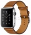 Apple Watch Hermès 38мм Корпус из нержавеющей стали, ремешок Simple Tour из кожи Barenia цвета Fauve
