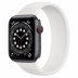 Apple Watch Series 6 // 44мм GPS + Cellular // Корпус из алюминия цвета "серый космос", монобраслет белого цвета