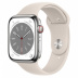 Apple Watch Series 8 // 45мм GPS + Cellular // Корпус из нержавеющей стали серебристого цвета, спортивный ремешок цвета "сияющая звезда"