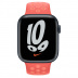 Apple Watch Series 7 // 41мм GPS + Cellular // Корпус из алюминия цвета «тёмная ночь», спортивный ремешок Nike цвета «волшебная искра/нежная заря»