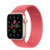 Apple Watch SE // 40мм GPS // Корпус из алюминия золотого цвета, плетёный монобраслет цвета «Розовый пунш» (2020)