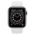 Apple Watch Series 6 // 44мм GPS + Cellular // Корпус из алюминия цвета "серый космос", монобраслет белого цвета