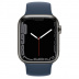 Apple Watch Series 7 // 45мм GPS + Cellular // Корпус из нержавеющей стали графитового цвета, монобраслет цвета «синий омут»