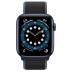 Apple Watch Series 6 // 44мм GPS + Cellular // Корпус из алюминия синего цвета, спортивный браслет угольного цвета