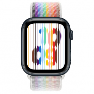 Apple Watch Series 8 // 45мм GPS + Cellular // Корпус из алюминия цвета "темная ночь", спортивный браслет цвета Pride Edition