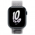Apple Watch Series 8 // 45мм GPS + Cellular // Корпус из алюминия цвета "темная ночь", спортивный браслет Nike цвета "снежная вершина/черный"