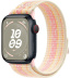 Apple Watch Series 9 // 45мм GPS+Cellular // Корпус из алюминия цвета "темная ночь", спортивный браслет Nike цвета "сияющая звезда/розовый"