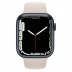 Apple Watch Series 7 // 45мм GPS // Корпус из алюминия цвета «тёмная ночь», спортивный ремешок цвета «сияющая звезда»