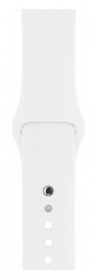Apple Watch Series 2 38мм Корпус из нержавеющей стали, спортивный ремешок белого цвета (mnp42)