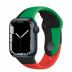 Apple Watch Series 7 // 41мм GPS // Корпус из алюминия цвета «тёмная ночь», спортивный ремешок цвета «Black Unity»