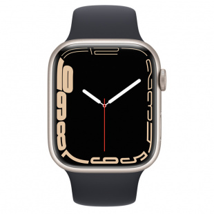 Apple Watch Series 7 // 41мм GPS // Корпус из алюминия цвета «сияющая звезда», спортивный ремешок цвета «тёмная ночь»