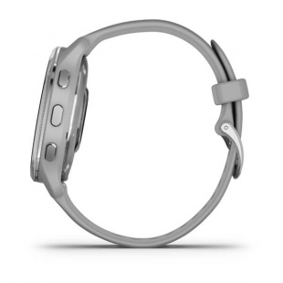 Умные часы Garmin Venu 2 Plus (43mm), серебристый корпус, серый силиконовый ремешок