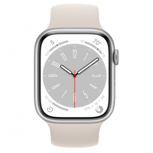 Apple Watch Series 8 // 41мм GPS // Корпус из алюминия серебристого цвета, монобраслет цвета "сияющая звезда"