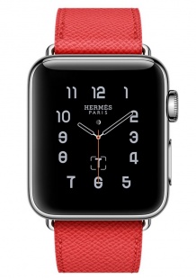 Apple Watch Series 2 Hermès 38мм Корпус из нержавеющей стали, кожаный ремешок Simple Tour цвета Rose Jaipur