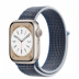 Apple Watch Series 8 // 41мм GPS // Корпус из алюминия цвета "сияющая звезда", спортивный браслет цвета "синий шторм"