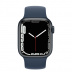 Apple Watch Series 7 // 45мм GPS // Корпус из алюминия цвета «тёмная ночь», монобраслет цвета «синий омут»