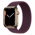 Apple Watch Series 7 // 45мм GPS + Cellular // Корпус из нержавеющей стали золотого цвета, плетёный монобраслет цвета «тёмная вишня»
