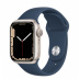 Apple Watch Series 7 // 41мм GPS // Корпус из алюминия цвета «сияющая звезда», спортивный ремешок цвета «синий омут»