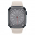 Apple Watch Series 8 // 45мм GPS + Cellular // Корпус из алюминия цвета "темная ночь", спортивный ремешок цвета "сияющая звезда"
