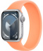 Apple Watch Series 9 // 45мм GPS // Корпус из алюминия серебристого цвета, монобраслет цвета "апельсиновый сорбет"