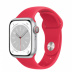 Apple Watch Series 8 // 41мм GPS + Cellular // Корпус из алюминия серебристого цвета, спортивный ремешок цвета (PRODUCT)RED