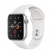 Apple Watch Series 5 // 40мм GPS + Cellular // Корпус из алюминия серебристого цвета, спортивный ремешок белого цвета