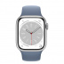 Apple Watch Series 8 // 45мм GPS + Cellular // Корпус из алюминия серебристого цвета, спортивный ремешок сланцево-синего цвета