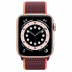 Apple Watch Series 6 // 44мм GPS // Корпус из алюминия золотого цвета, спортивный браслет сливового цвета