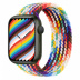 Apple Watch Series 7 // 45мм GPS // Корпус из алюминия зеленого цвета, плетёный монобраслет радужного цвета