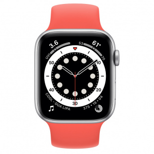 Apple Watch Series 6 // 40мм GPS // Корпус из алюминия серебристого цвета, монобраслет цвета «Розовый цитрус»