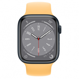 Apple Watch Series 8 // 45мм GPS + Cellular // Корпус из алюминия цвета "темная ночь", монобраслет цвета "солнечное сияние"