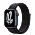 Apple Watch Series 7 // 41мм GPS + Cellular // Корпус из алюминия цвета «тёмная ночь», спортивный браслет Nike чёрного цвета