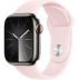 Apple Watch Series 9 // 41мм GPS+Cellular // Корпус из нержавеющей стали графитового цвета, спортивный ремешок светло-розового цвета