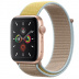 Apple Watch Series 5 // 44мм GPS // Корпус из алюминия золотого цвета, спортивный браслет цвета «верблюжья шерсть»