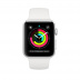 Apple Watch Series 3 // 38мм GPS // Корпус из серебристого алюминия, спортивный ремешок белого цвета (MTEY2RU)