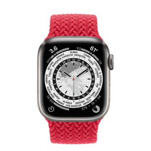 Apple Watch Series 7 // 41мм GPS + Cellular // Корпус из титана, плетёный монобраслет цвета (PRODUCT)RED