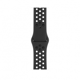Apple Watch Series 6 // 40мм GPS + Cellular // Корпус из алюминия серебристого цвета, спортивный ремешок Nike цвета «Антрацитовый/чёрный»